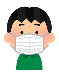 感染症対策をする男子の絵